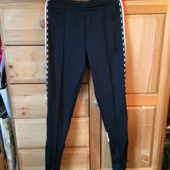 VS Pink Rainbow Stripe Black Skinny Track Pant - Picture 6 of 6